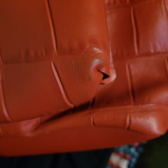 Coach Turnlock Rucksack In Embossed Carmine - Picture 10 of 11